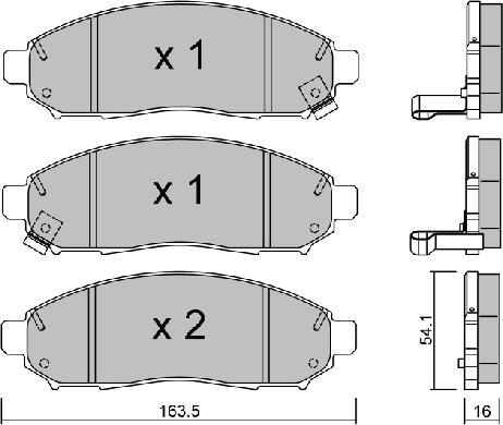 Aisin BPNI-1007 - Brake Pad Set, disc brake autospares.lv