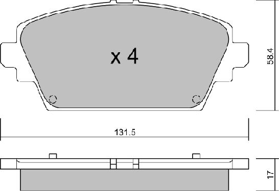 Aisin BPNI-1015 - Brake Pad Set, disc brake autospares.lv