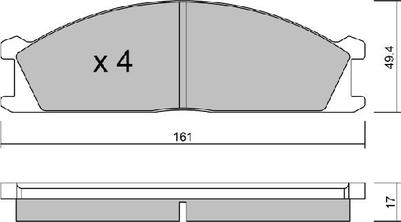 Aisin BPNI-1011 - Brake Pad Set, disc brake autospares.lv