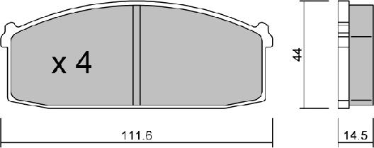 AISIN BPNI-1017 - Brake Pad Set, disc brake autospares.lv