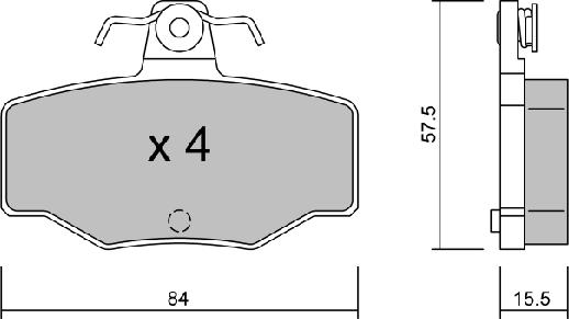 Aisin BPNI-2901 - Brake Pad Set, disc brake autospares.lv