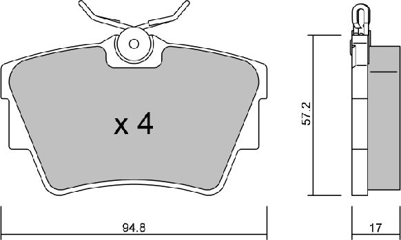 Aisin BPNI-2006 - Brake Pad Set, disc brake autospares.lv