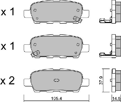 Aisin BPNI-2001 - Brake Pad Set, disc brake autospares.lv