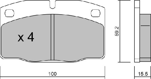 AISIN BPOP-1004 - Brake Pad Set, disc brake autospares.lv