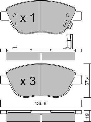 Aisin BPOP-1007 - Brake Pad Set, disc brake autospares.lv