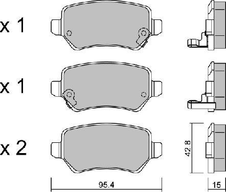 Aisin BPOP-2001 - Brake Pad Set, disc brake autospares.lv