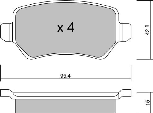 Aisin BPOP-2003 - Brake Pad Set, disc brake autospares.lv