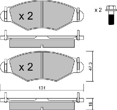 Aisin BPPE-1006 - Brake Pad Set, disc brake autospares.lv