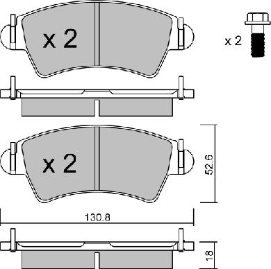 AISIN BPPE-1019 - Brake Pad Set, disc brake autospares.lv