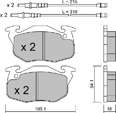 Aisin BPPE-1014 - Brake Pad Set, disc brake autospares.lv