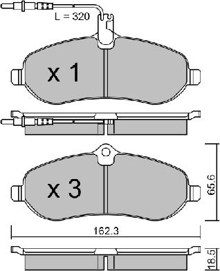 Aisin BPPE-1010 - Brake Pad Set, disc brake autospares.lv