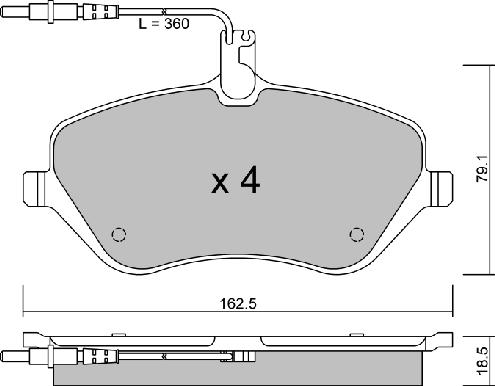 Aisin BPPE-1011 - Brake Pad Set, disc brake autospares.lv