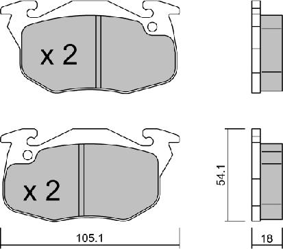 Aisin BPPE-1013 - Brake Pad Set, disc brake autospares.lv