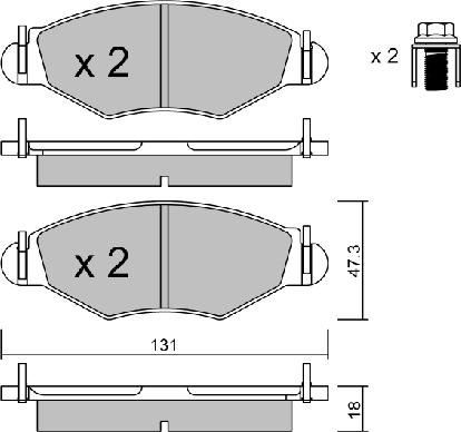 Aisin BPPE-1012 - Brake Pad Set, disc brake autospares.lv