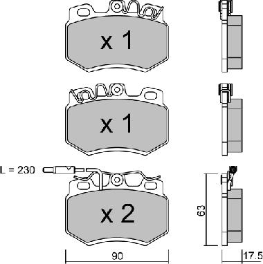 Aisin BPPE-1020 - Brake Pad Set, disc brake autospares.lv