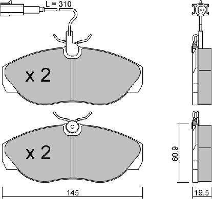 Aisin BPPE-1021 - Brake Pad Set, disc brake autospares.lv