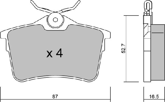 Aisin BPPE-2009 - Brake Pad Set, disc brake autospares.lv