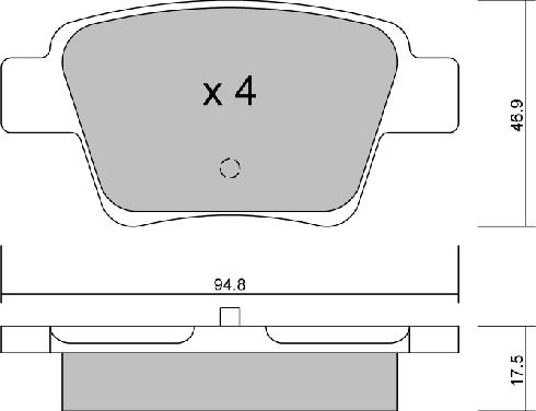 Aisin BPPE-2005 - Brake Pad Set, disc brake autospares.lv