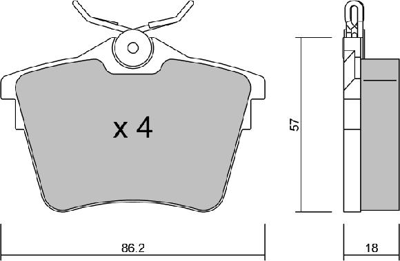 Aisin BPPE-2006 - Brake Pad Set, disc brake autospares.lv