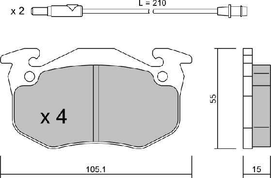 Aisin BPRE-1008 - Brake Pad Set, disc brake autospares.lv