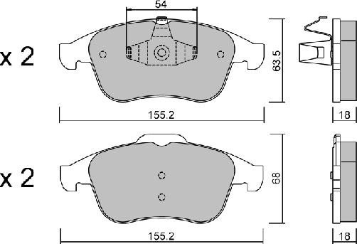 Aisin BPRE-1019 - Brake Pad Set, disc brake autospares.lv