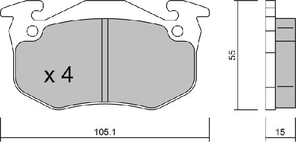 Aisin BPRE-1017 - Brake Pad Set, disc brake autospares.lv
