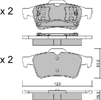 Aisin BPRE-2003 - Brake Pad Set, disc brake autospares.lv