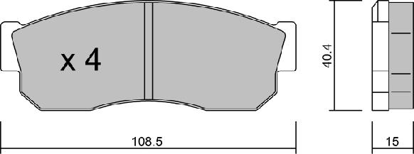 Aisin BPSB-1901 - Brake Pad Set, disc brake autospares.lv