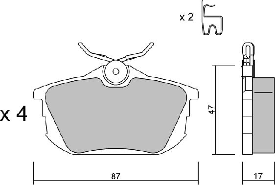 Aisin BPSM-2001 - Brake Pad Set, disc brake autospares.lv