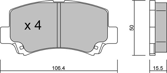 Aisin BPSZ-1004 - Brake Pad Set, disc brake autospares.lv