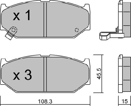 Aisin BPSZ-1000 - Brake Pad Set, disc brake autospares.lv