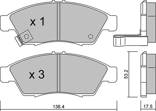 Aisin BPSZ-1003 - Brake Pad Set, disc brake autospares.lv