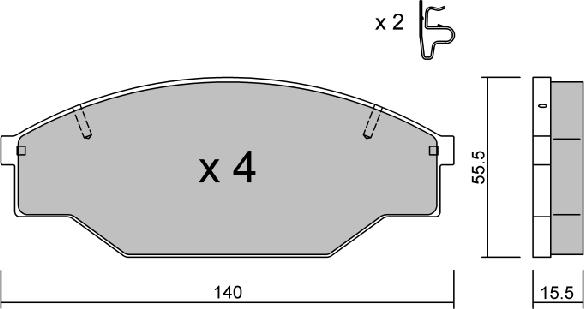 Aisin BPTO-1915 - Brake Pad Set, disc brake autospares.lv