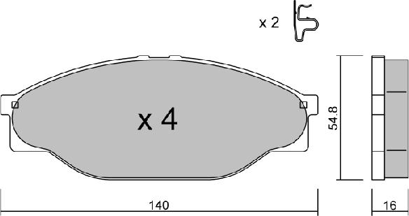 Aisin BPTO-1913 - Brake Pad Set, disc brake autospares.lv