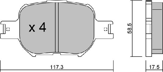 AISIN BPTO-1930 - Brake Pad Set, disc brake autospares.lv