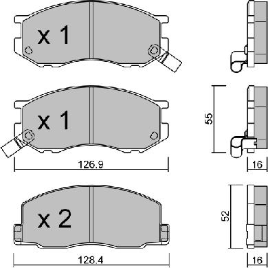 Aisin BPTO-1931 - Brake Pad Set, disc brake autospares.lv