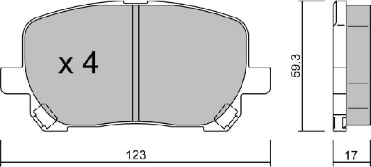 Aisin BPTO-1928 - Brake Pad Set, disc brake autospares.lv