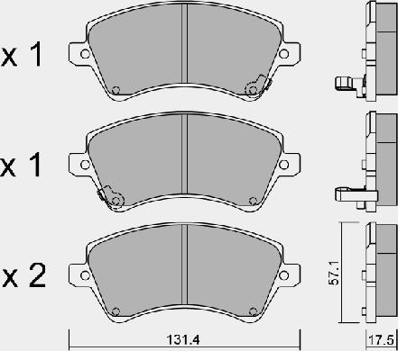 Aisin BPTO-1009 - Brake Pad Set, disc brake autospares.lv