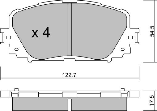 Aisin BPTO-1005 - Brake Pad Set, disc brake autospares.lv