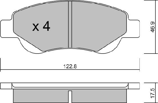 Aisin BPTO-1008 - Brake Pad Set, disc brake autospares.lv