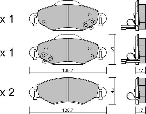 AISIN BPTO-1003 - Brake Pad Set, disc brake autospares.lv