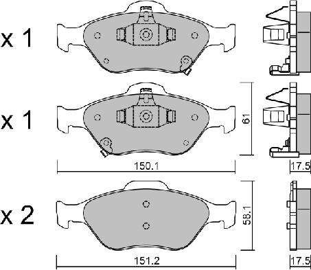 Aisin BPTO-1002 - Brake Pad Set, disc brake autospares.lv