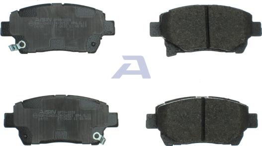 AISIN BPTO-1028 - Brake Pad Set, disc brake autospares.lv