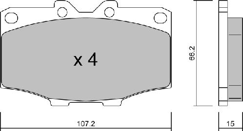 Aisin BPTO-2904 - Brake Pad Set, disc brake autospares.lv