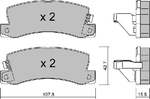 Aisin BPTO-2900 - Brake Pad Set, disc brake autospares.lv