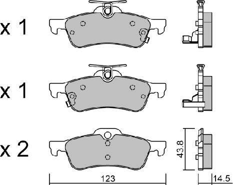 Aisin BPTO-2004 - Brake Pad Set, disc brake autospares.lv