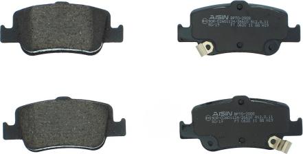 AISIN BPTO-2008 - Brake Pad Set, disc brake autospares.lv