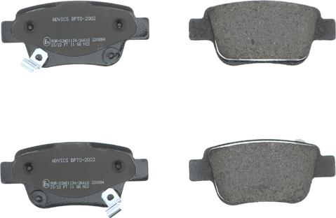 AISIN BPTO-2002 - Brake Pad Set, disc brake autospares.lv