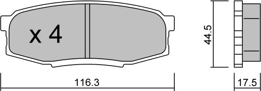 Aisin BPTO-2013 - Brake Pad Set, disc brake autospares.lv