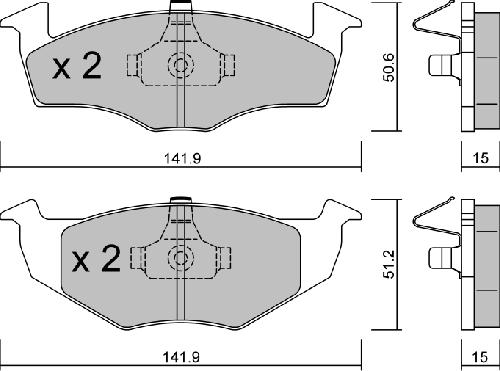 Aisin BPVW-1005 - Brake Pad Set, disc brake autospares.lv